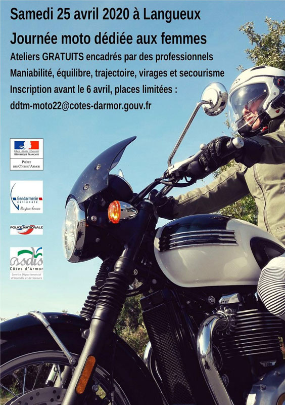 Journée Moto Femme 25 Avril 2020 à Langueux